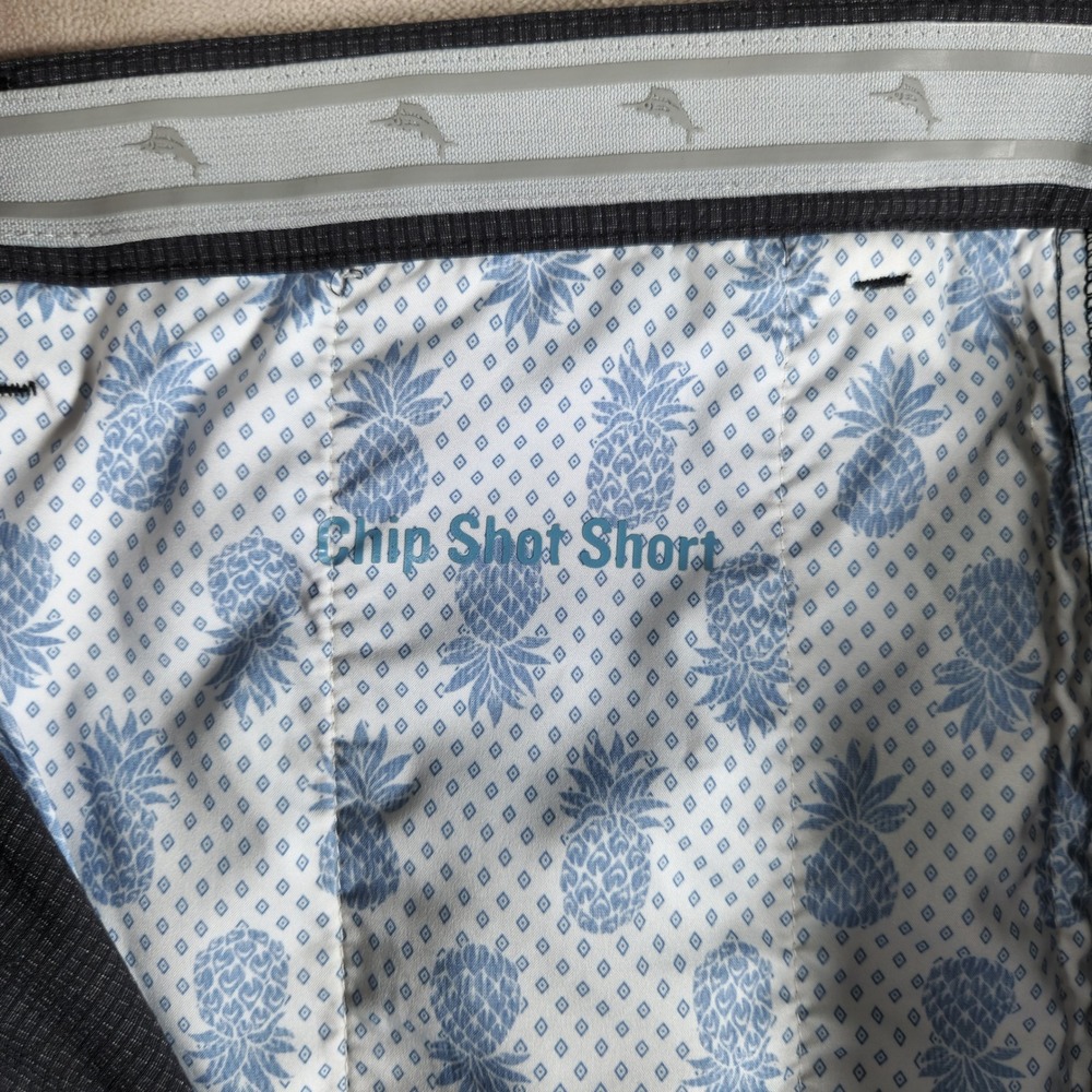 Tommy Bahama Chip Shot Short Dark Grey Textured Performance Golf Shorts 48RG - Picture 7 of 10